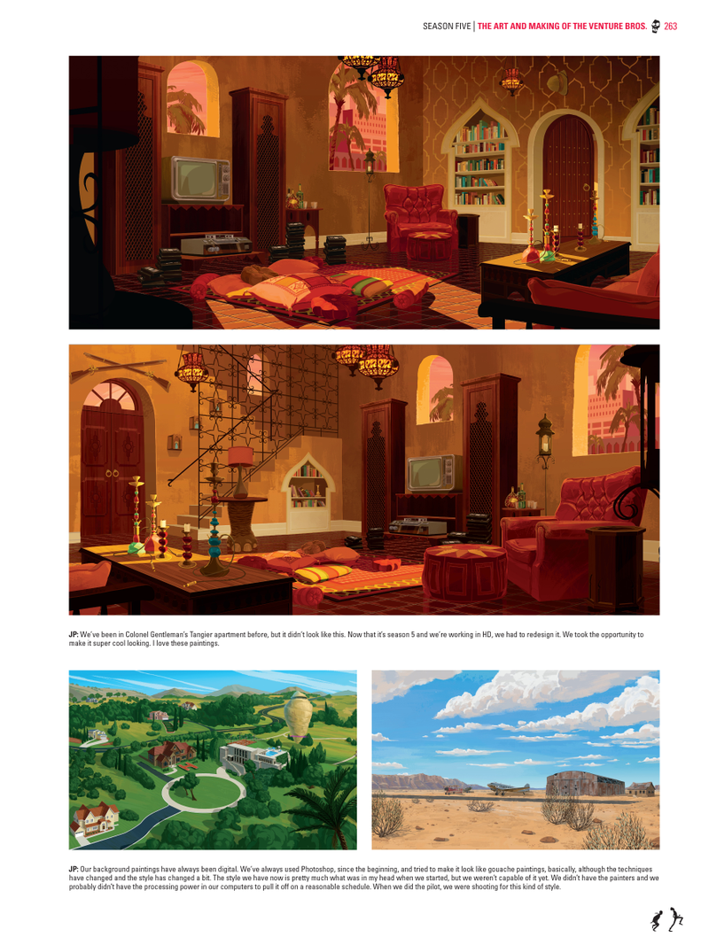 Lush environments from season five of Venture Bros.